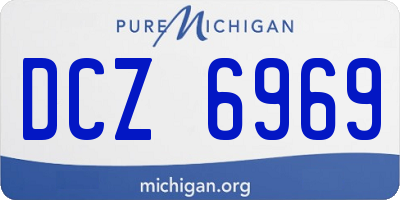 MI license plate DCZ6969
