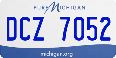 MI license plate DCZ7052