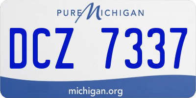 MI license plate DCZ7337