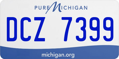 MI license plate DCZ7399