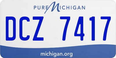 MI license plate DCZ7417