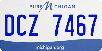 MI license plate DCZ7467