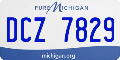 MI license plate DCZ7829