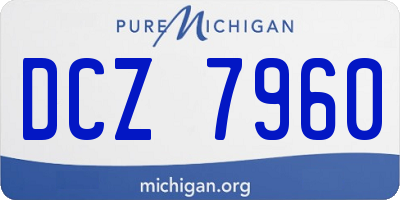 MI license plate DCZ7960