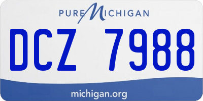 MI license plate DCZ7988