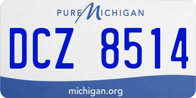 MI license plate DCZ8514