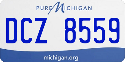 MI license plate DCZ8559