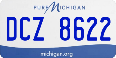 MI license plate DCZ8622
