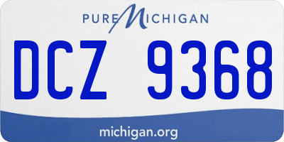 MI license plate DCZ9368