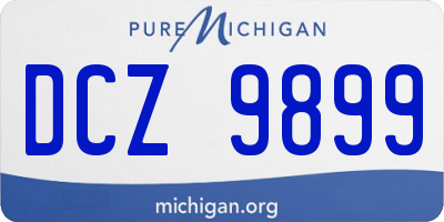 MI license plate DCZ9899