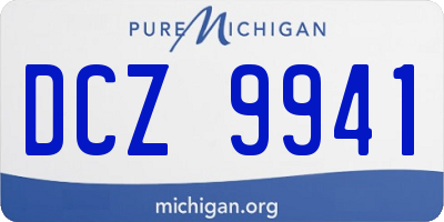 MI license plate DCZ9941