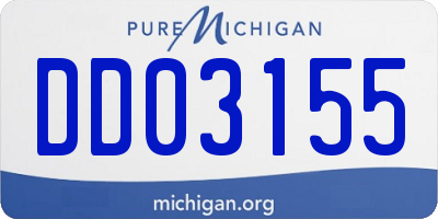 MI license plate DD03155