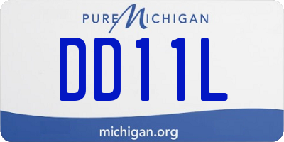 MI license plate DD11L