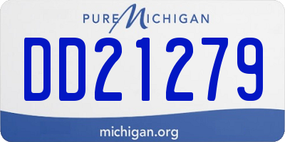 MI license plate DD21279