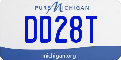 MI license plate DD28T