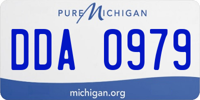 MI license plate DDA0979