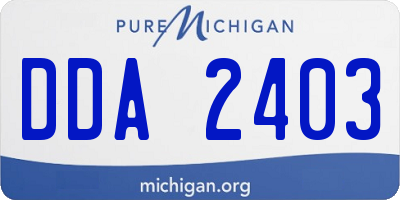MI license plate DDA2403