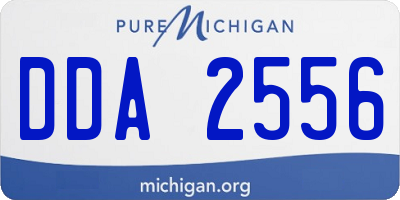MI license plate DDA2556