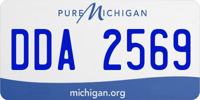 MI license plate DDA2569