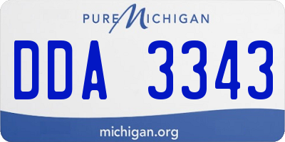 MI license plate DDA3343