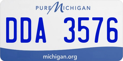 MI license plate DDA3576