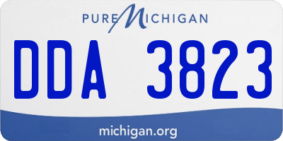 MI license plate DDA3823