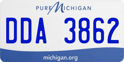 MI license plate DDA3862