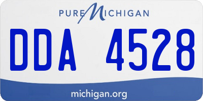 MI license plate DDA4528