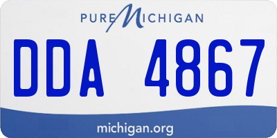 MI license plate DDA4867