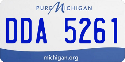 MI license plate DDA5261