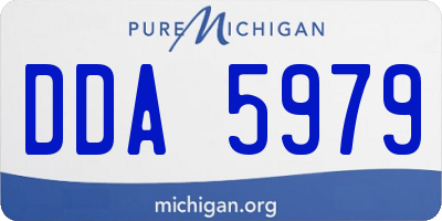 MI license plate DDA5979
