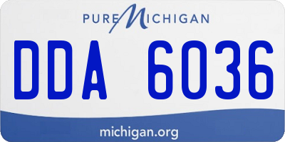 MI license plate DDA6036