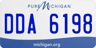 MI license plate DDA6198