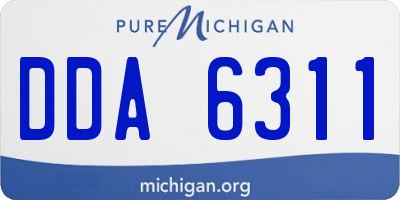 MI license plate DDA6311