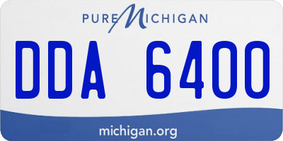 MI license plate DDA6400
