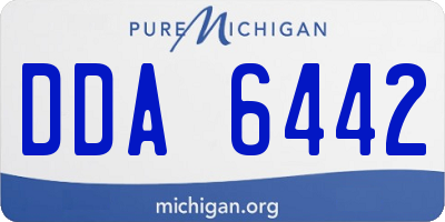 MI license plate DDA6442