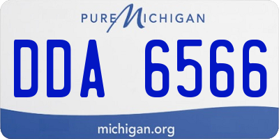 MI license plate DDA6566
