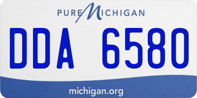 MI license plate DDA6580