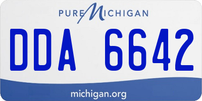 MI license plate DDA6642
