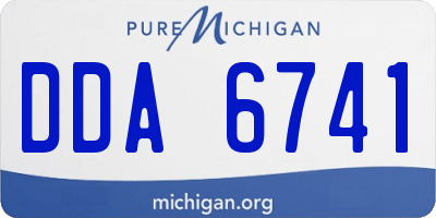 MI license plate DDA6741