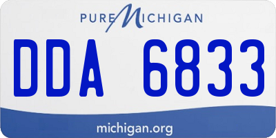 MI license plate DDA6833