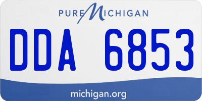 MI license plate DDA6853