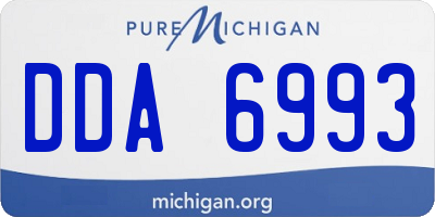 MI license plate DDA6993