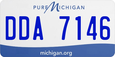 MI license plate DDA7146