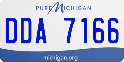 MI license plate DDA7166