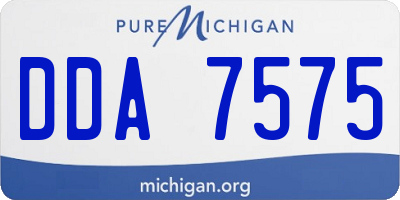 MI license plate DDA7575