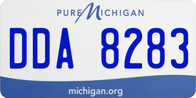MI license plate DDA8283