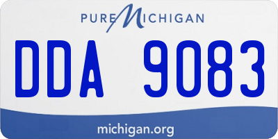 MI license plate DDA9083