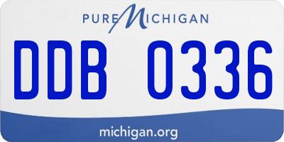 MI license plate DDB0336