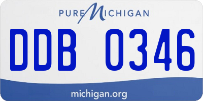 MI license plate DDB0346
